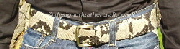 50mm mens python snakeskin belt